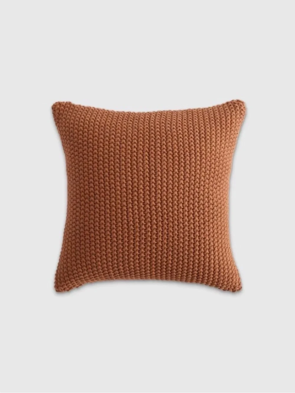 New Cotton Fisherman Pillow Cover Terracotta Brown 20 x 20